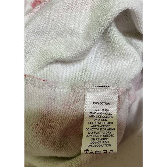 Quacker Factory Hydrangea Print Elbow Sleeve Hoodie Size XL Zip Up Rhinestone - Picture 8 of 8